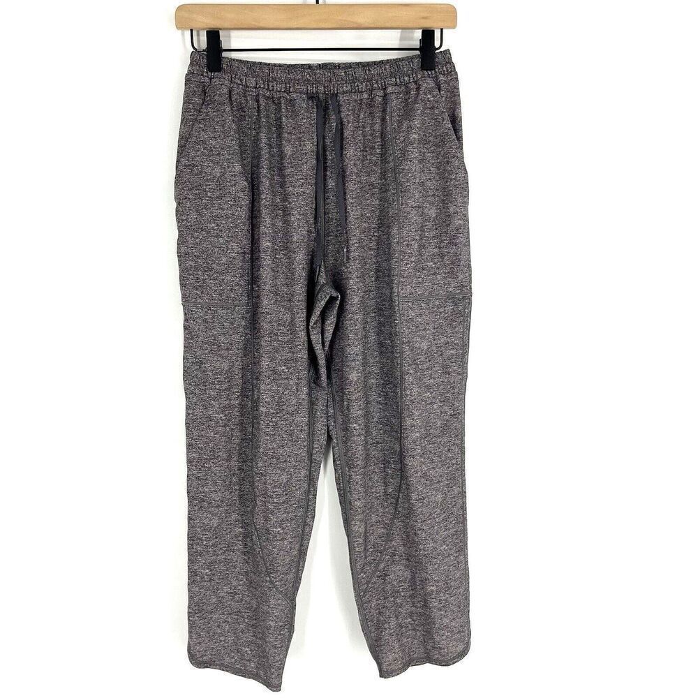 Lululemon Pants Size 6 Womens Gray Final Play Crop Drawstring Dance Yoga Gym